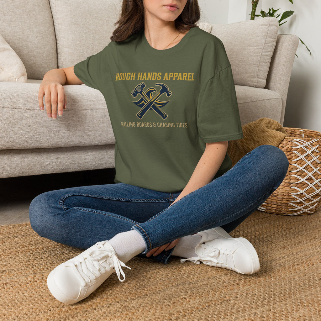 Nailing Boards, Chasing Tides – Rough Hands Apparel Tee