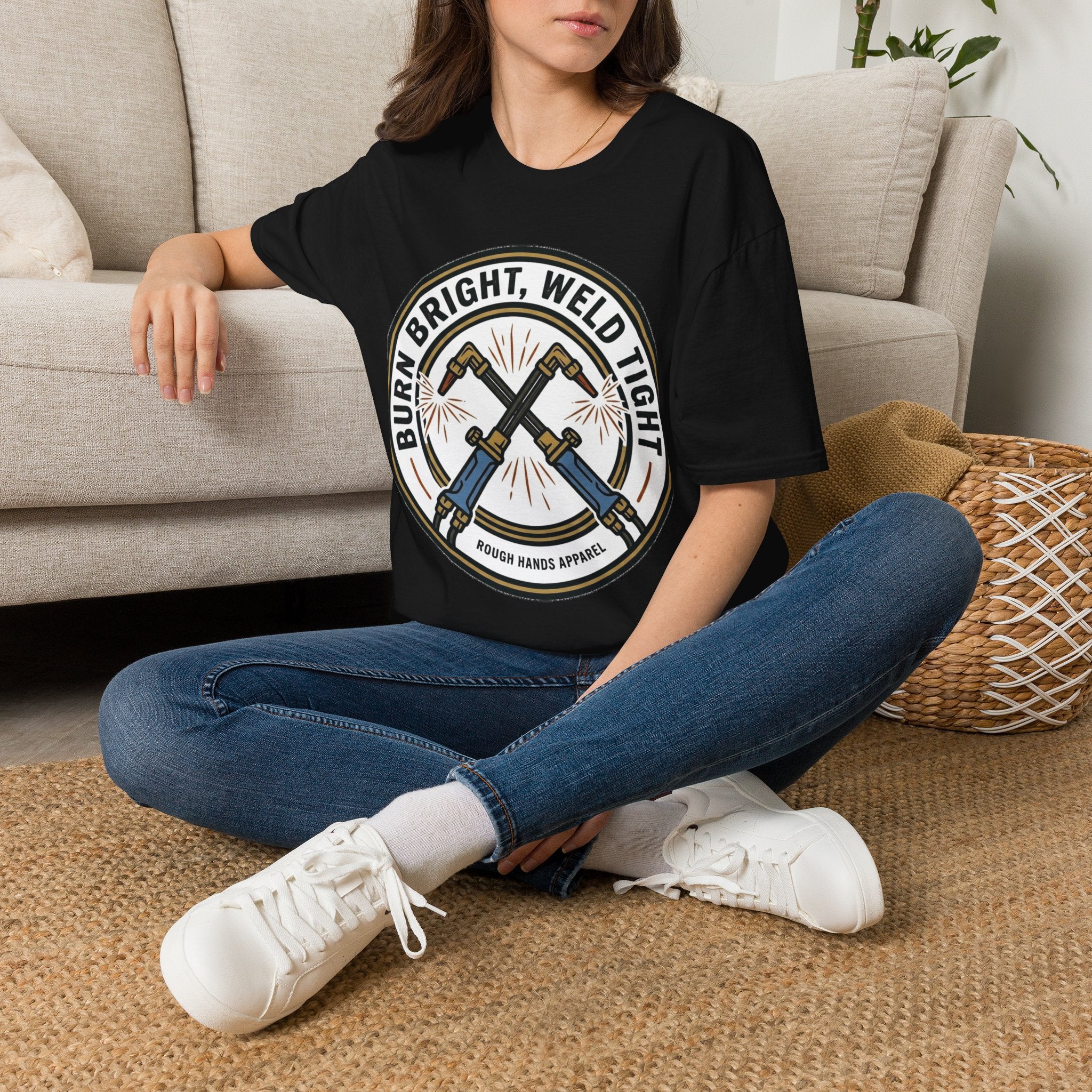 Burn Bright, Weld Tight - Rough Hands Apparel Tee
