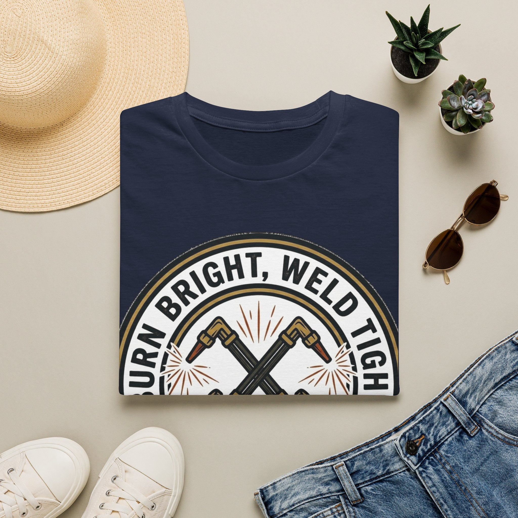 Burn Bright, Weld Tight - Rough Hands Apparel Tee