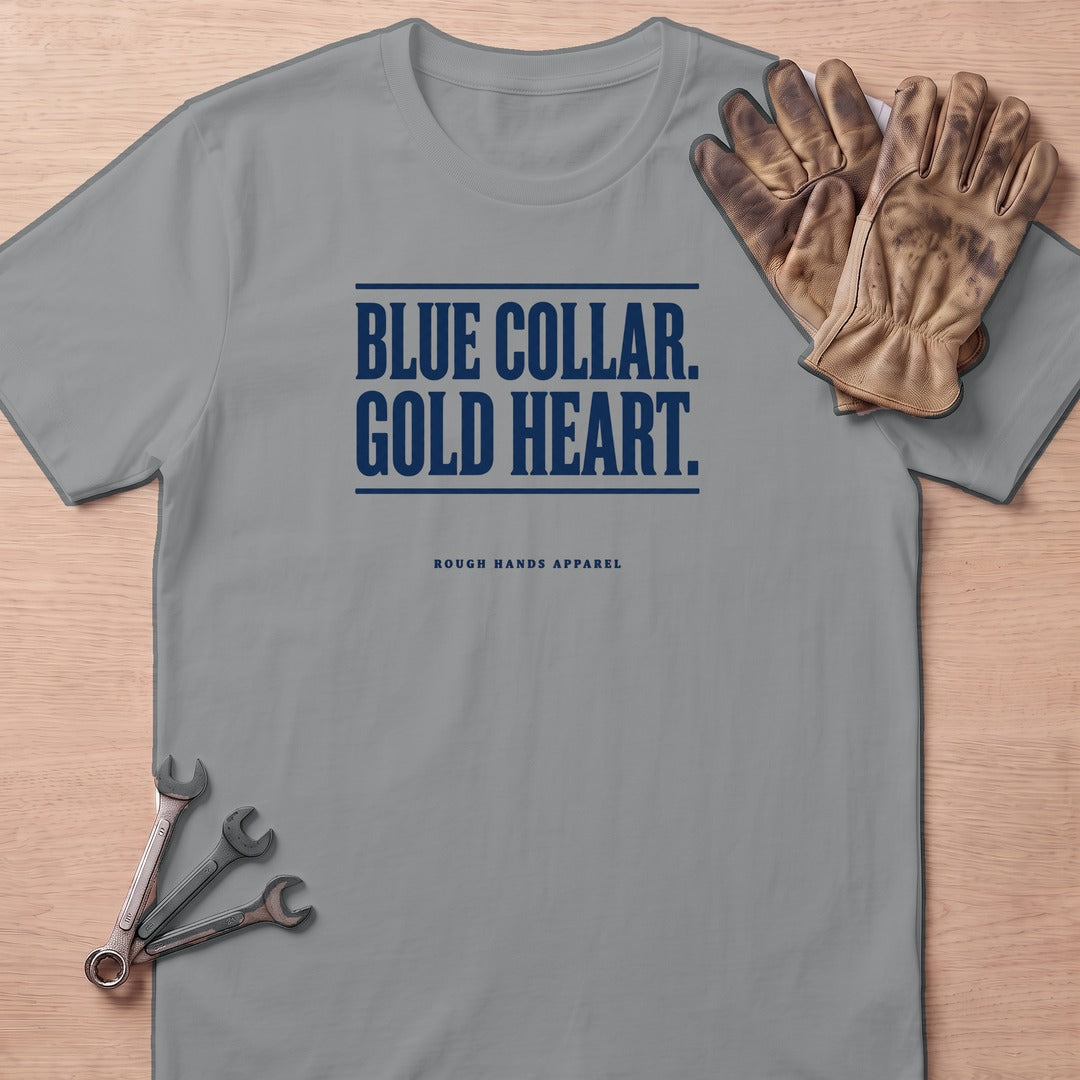 Blue Gold Heart T-Shirt