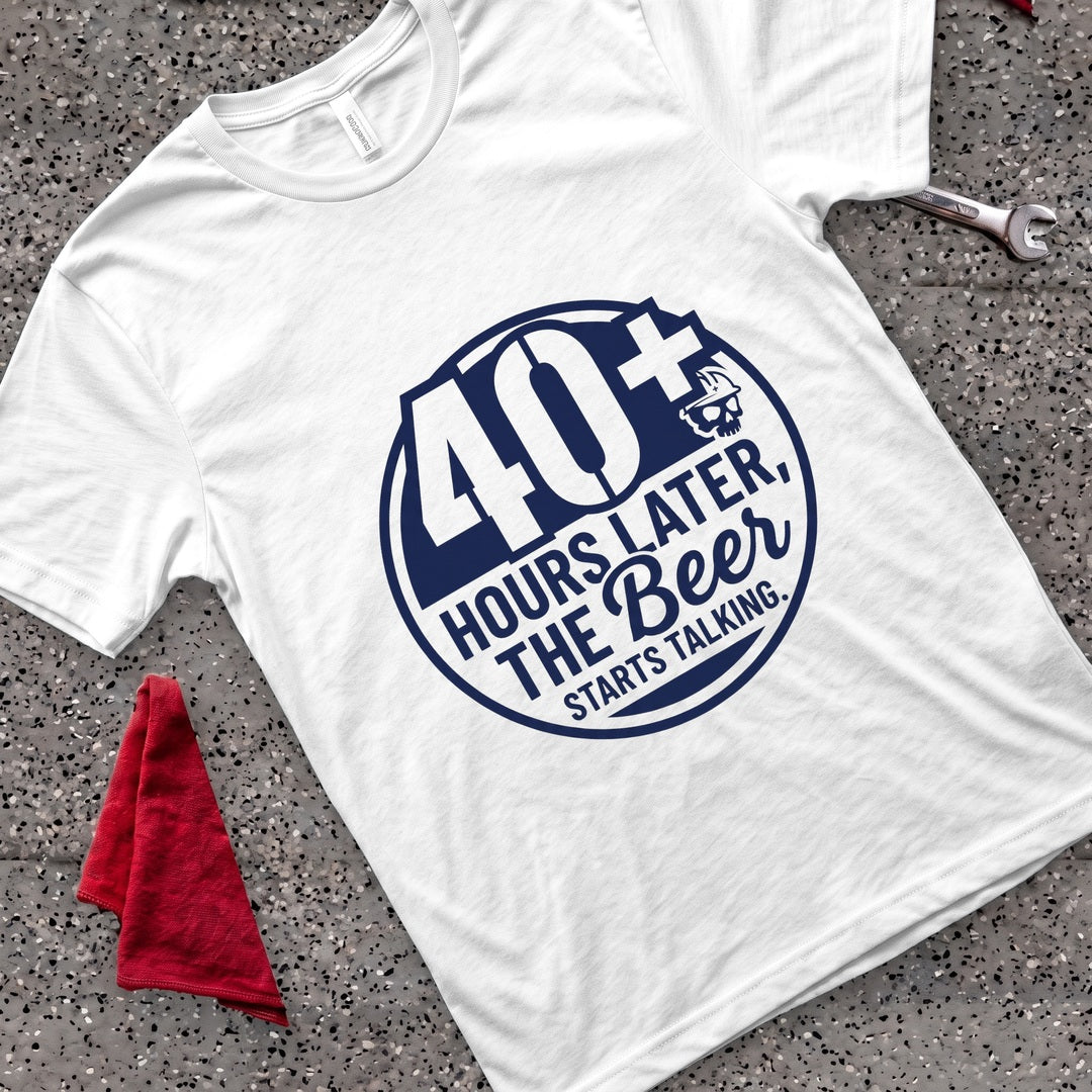 Beer Starts Talking T-Shirt - White