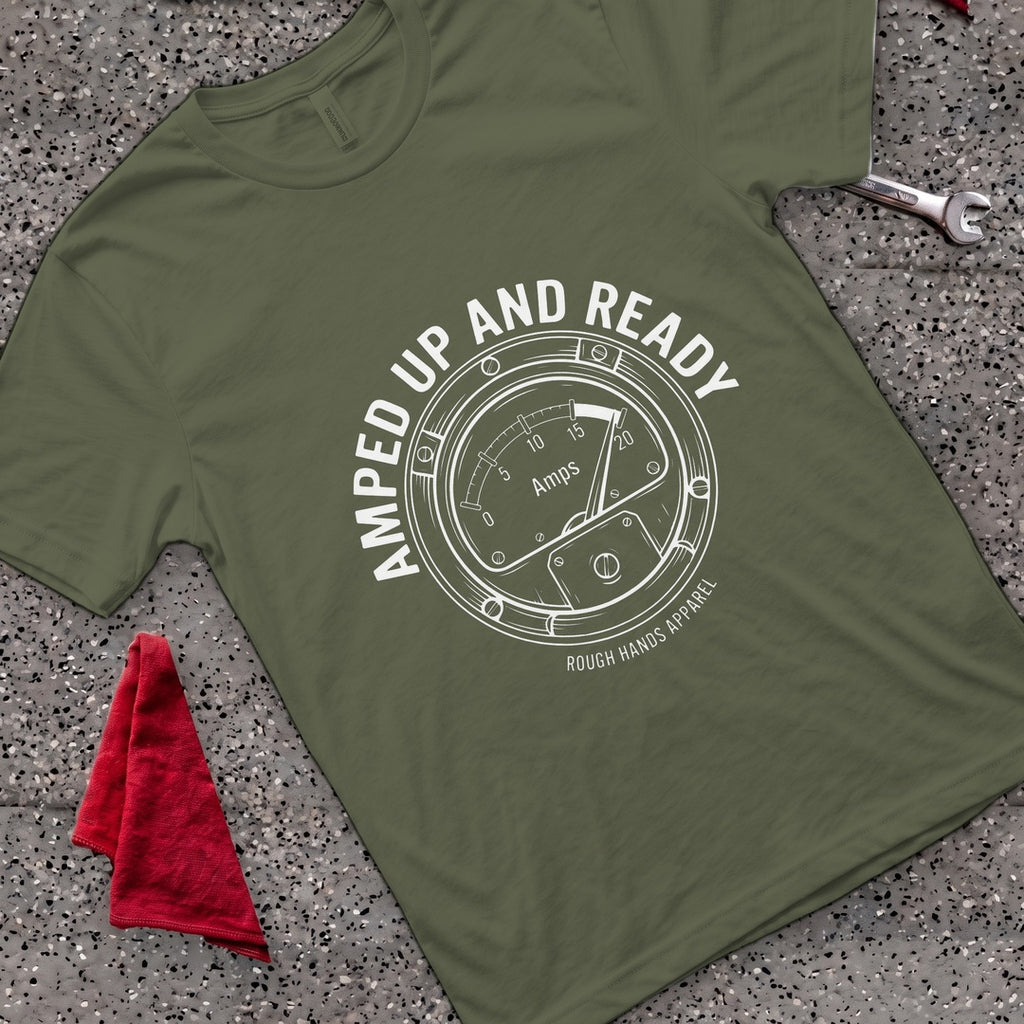 Amped Up T-Shirt - Military Green