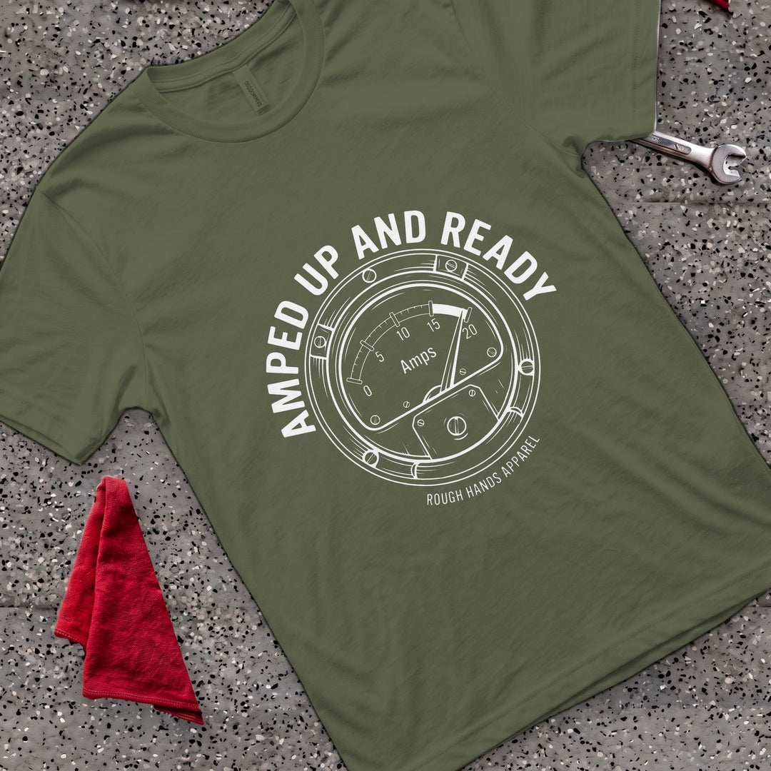 Amped Up T-Shirt - Military Green