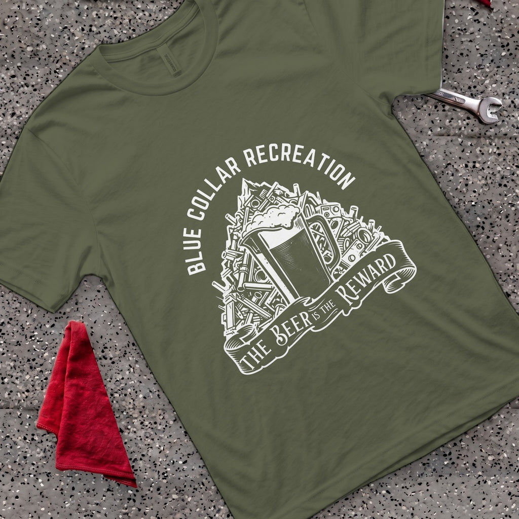Beer's The Reward T-Shirt - Military Green