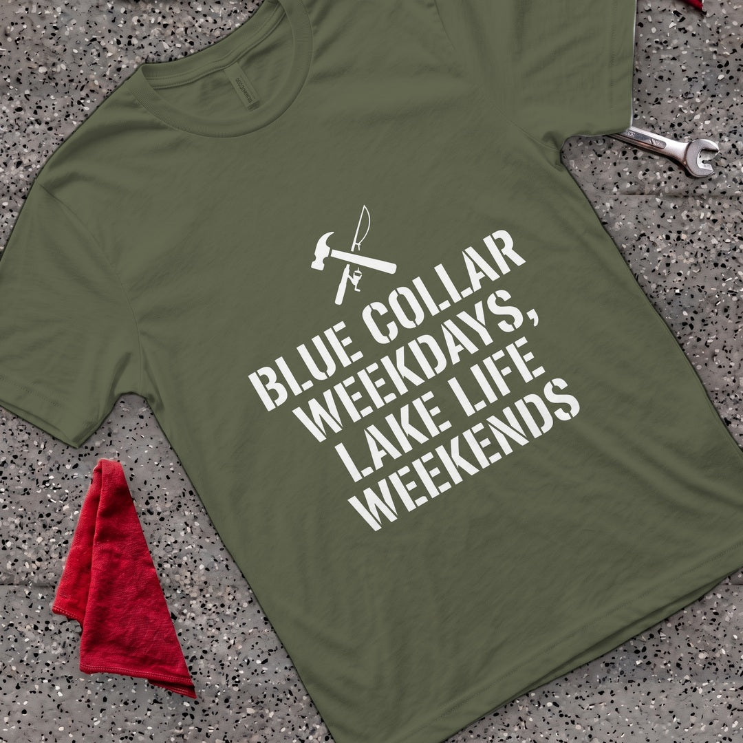 weekdays weekends T-Shirt - Military Green