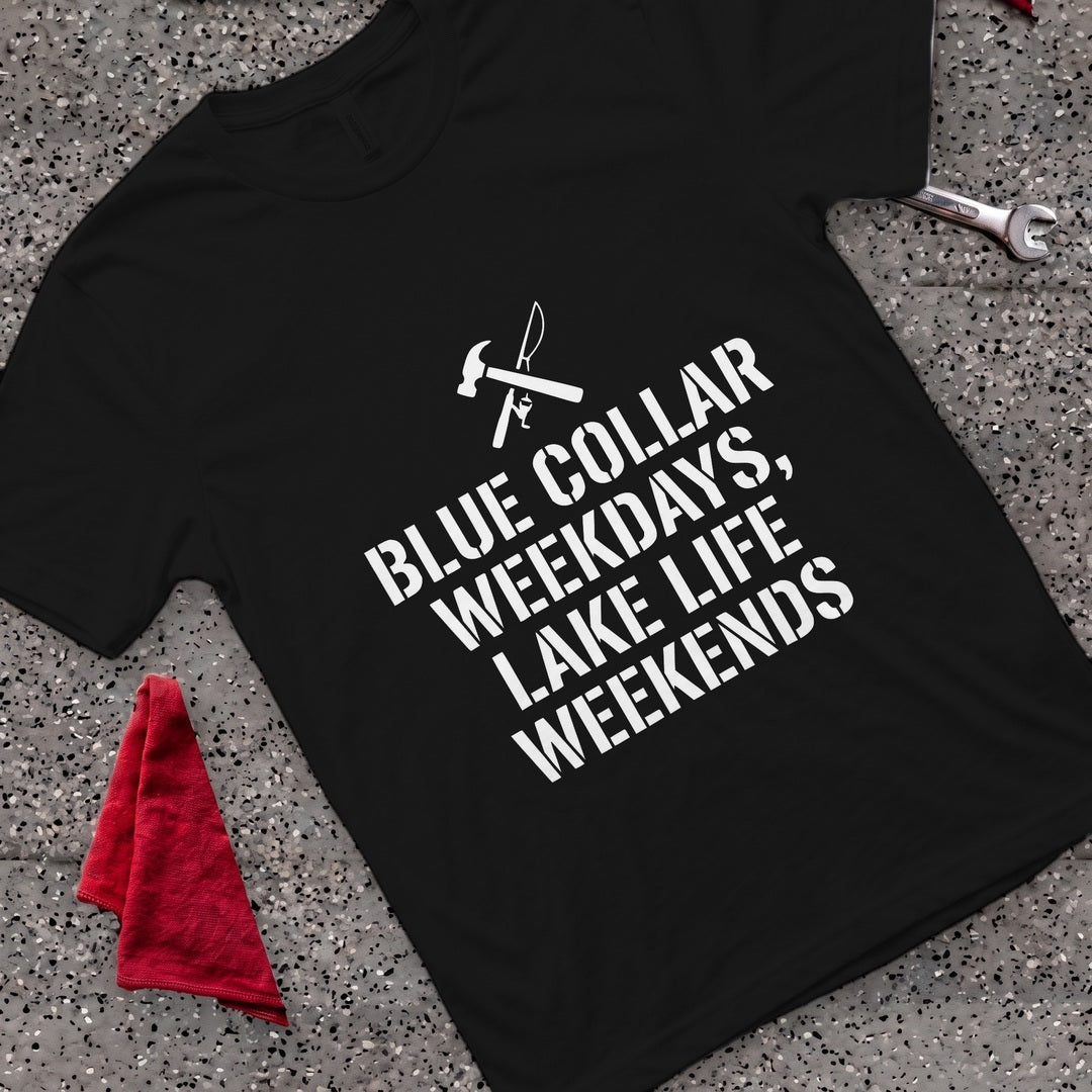 Weekdays Lake Weekends T-Shirt - Black