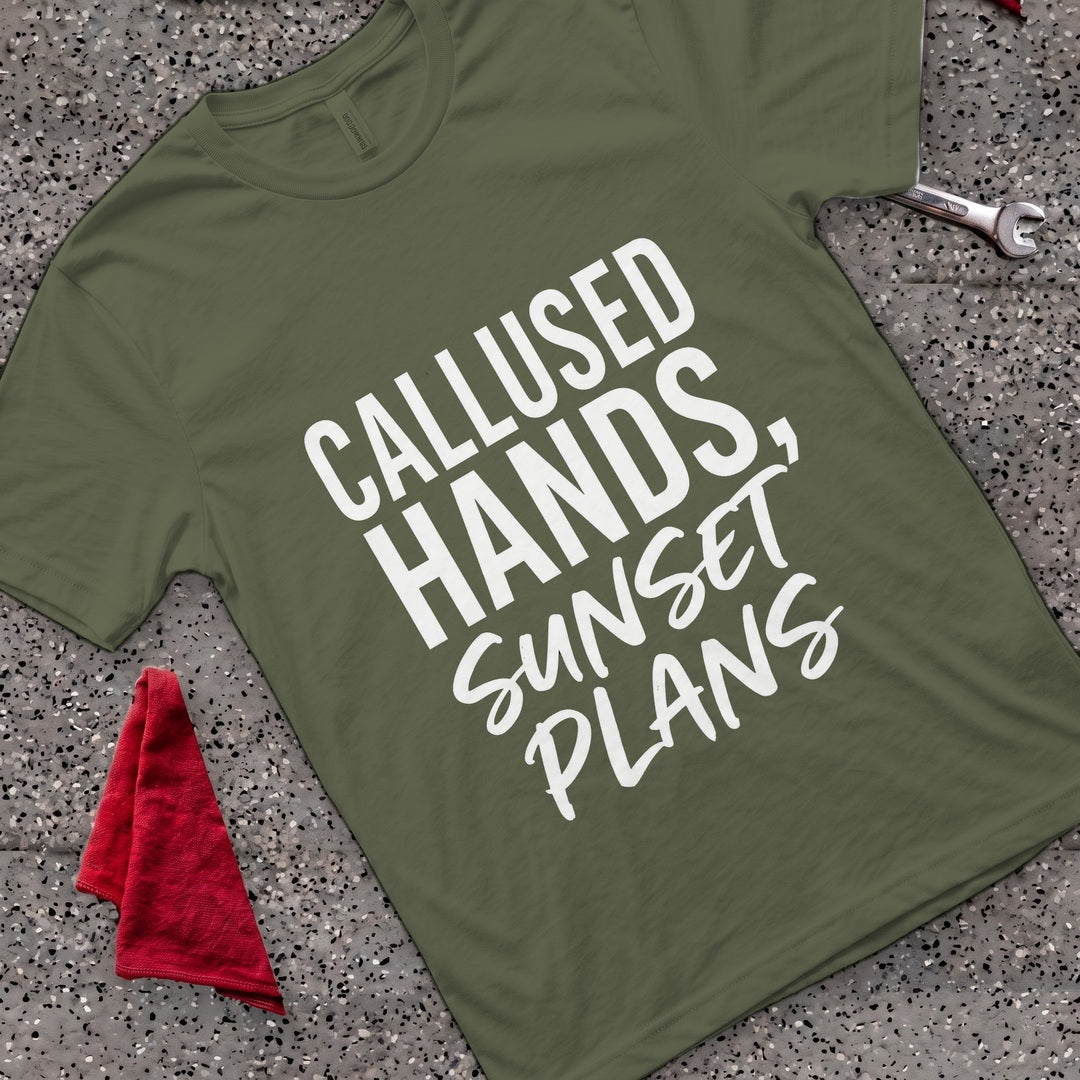 Sunset Plans T-Shirt - Military Green