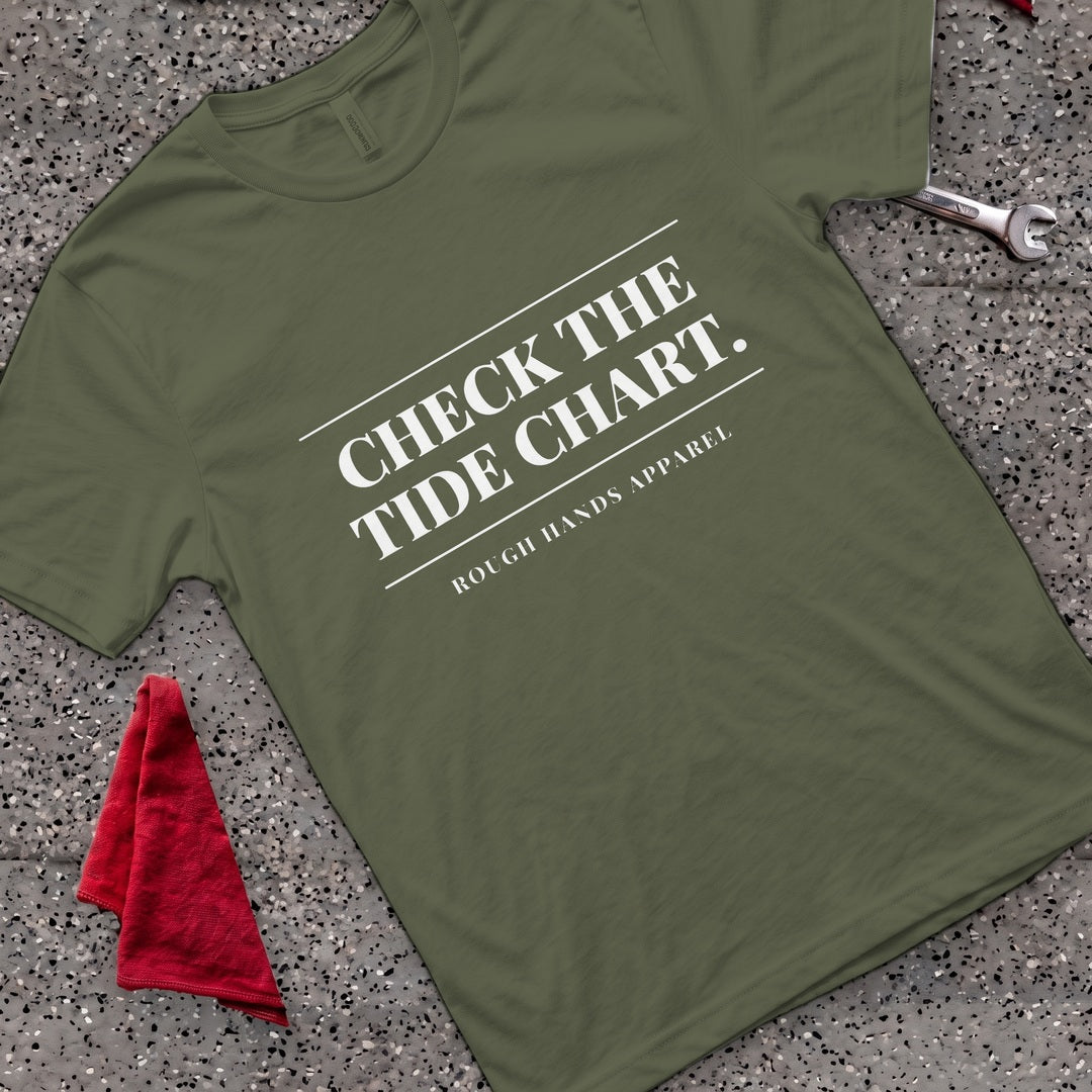 Check Tide Chart T-Shirt - Military Green