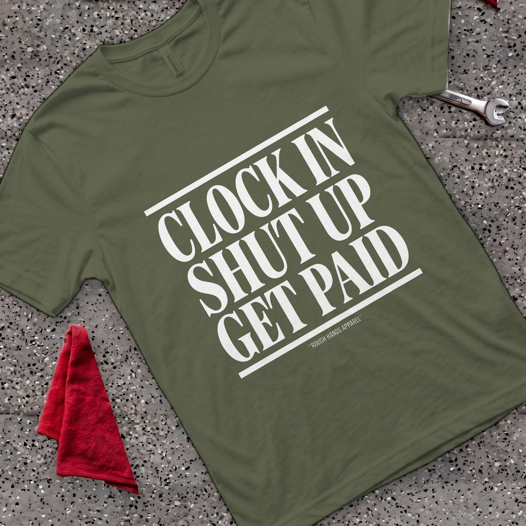 Get Paid T-Shirt - Military Green