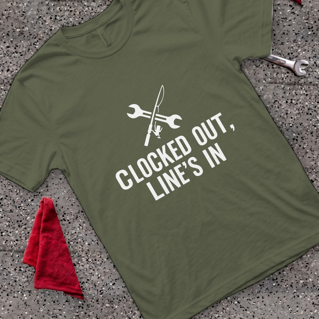 Line's In T-Shirt - Military Green