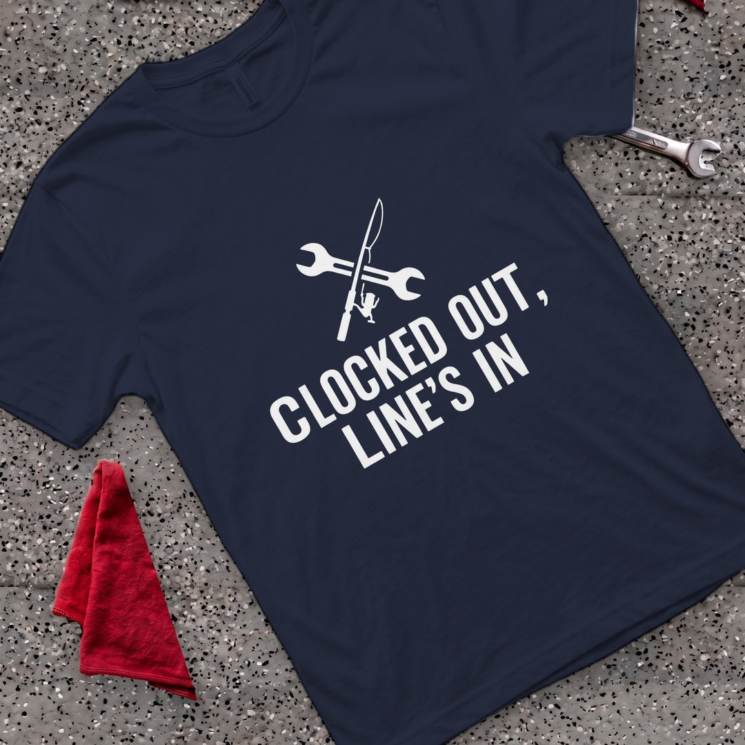 Line's In T-Shirt - Navy