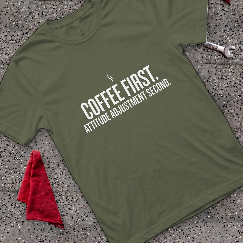 Coffee Attitude T-Shirt - Military Green