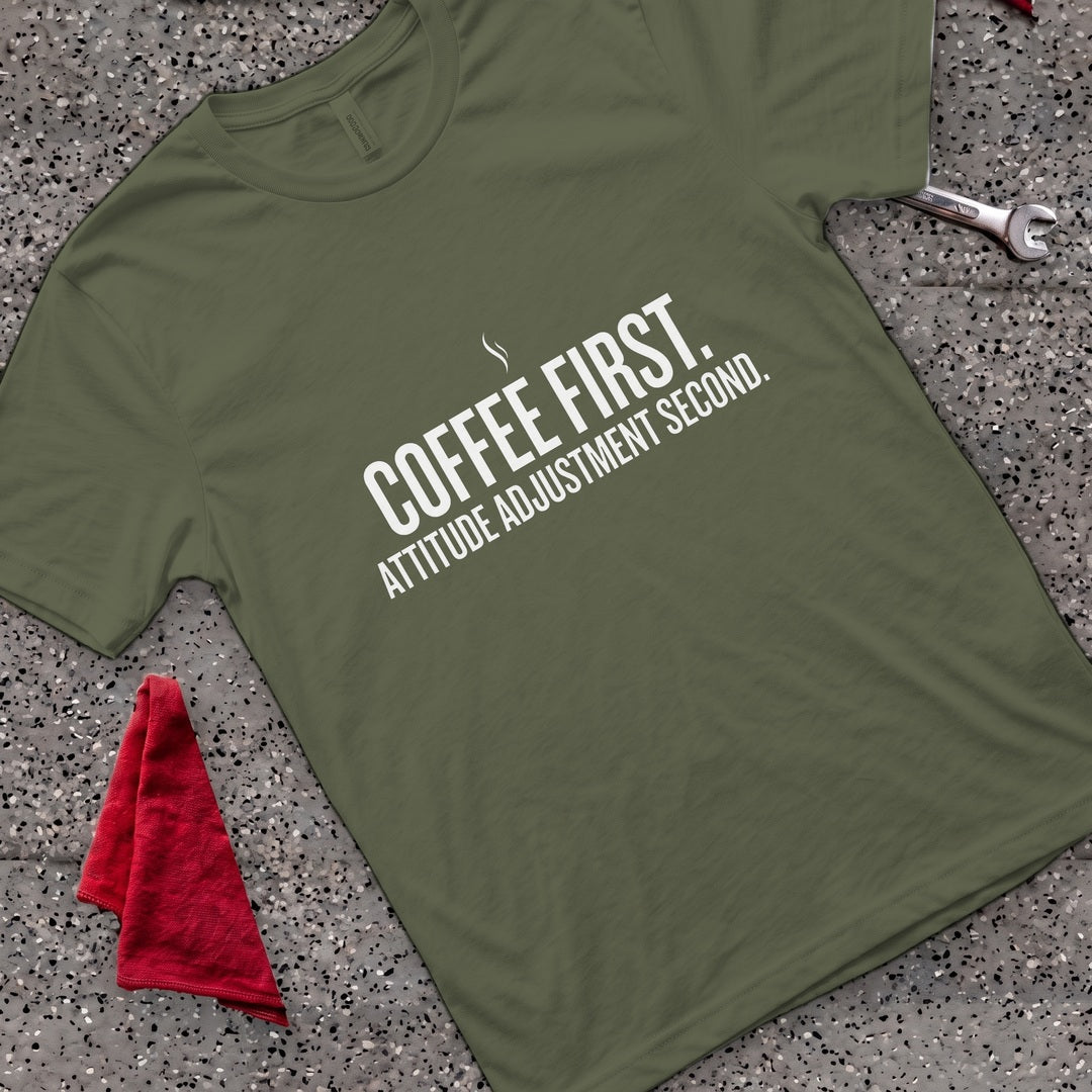 Coffee Attitude T-Shirt - Military Green
