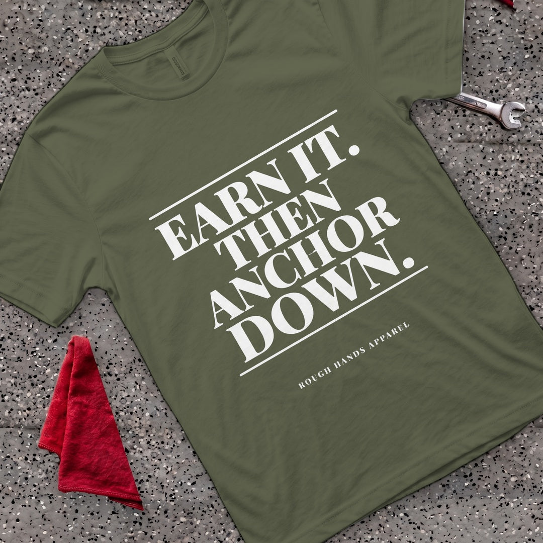 Anchor Down T-Shirt - Military Green