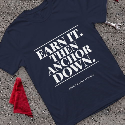 Anchor Down T-Shirt - Navy
