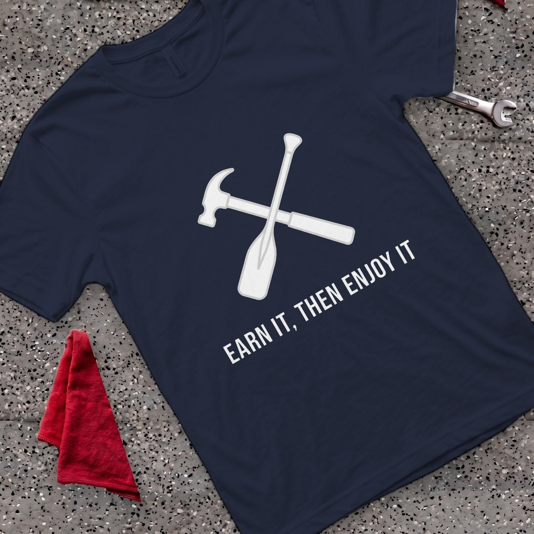 Earn Then Enjoy T-Shirt - Navy