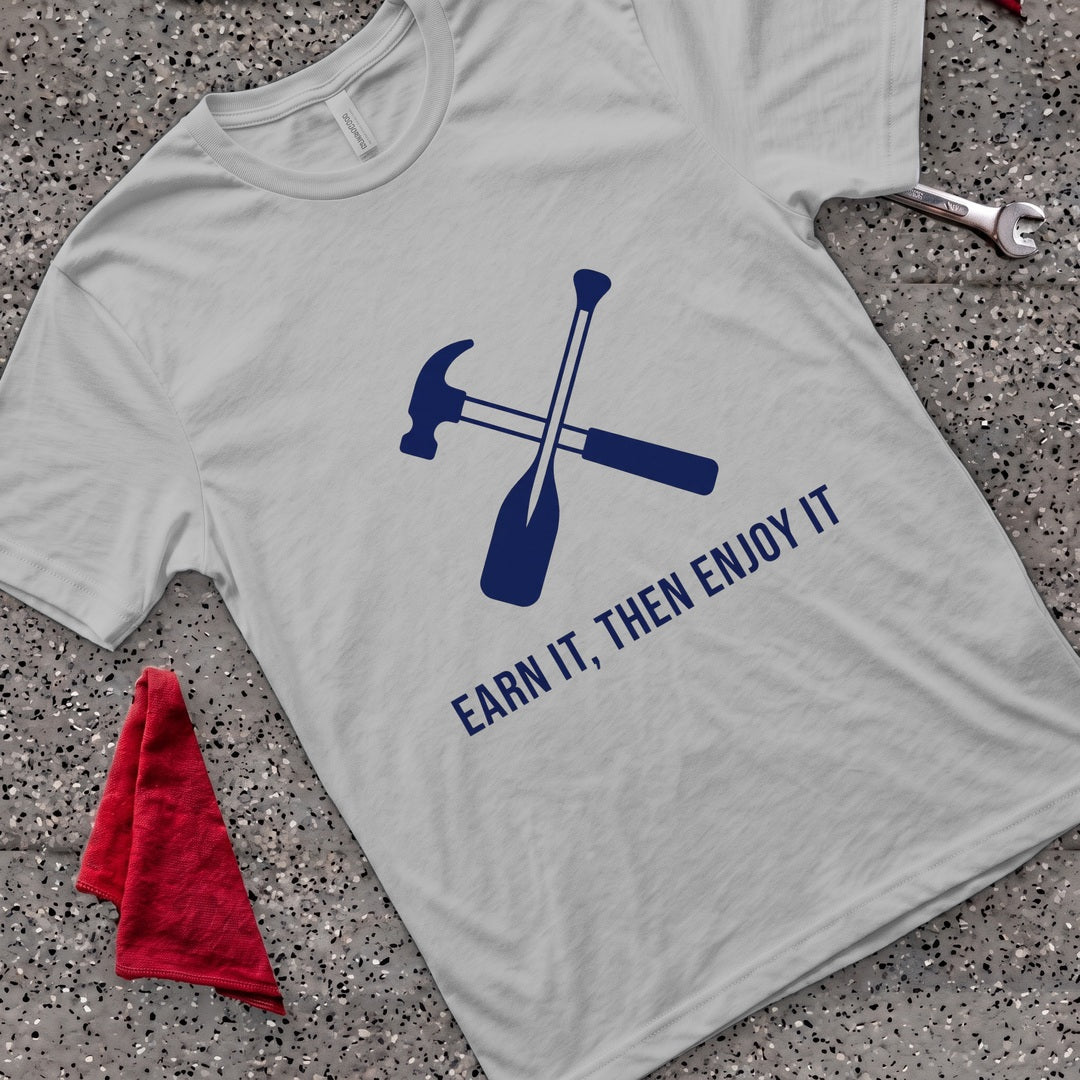 Earn Then Enjoy T-Shirt - Sport Grey