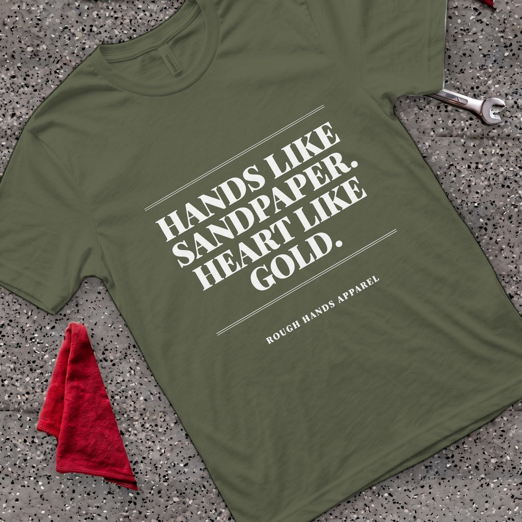 Sandpaper Hands T-Shirt - Military Green