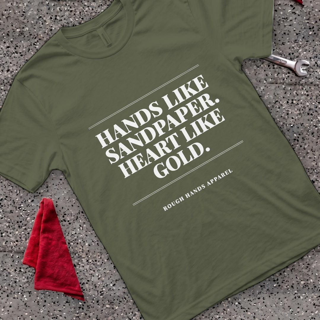 Sandpaper Hands T-Shirt - Military Green