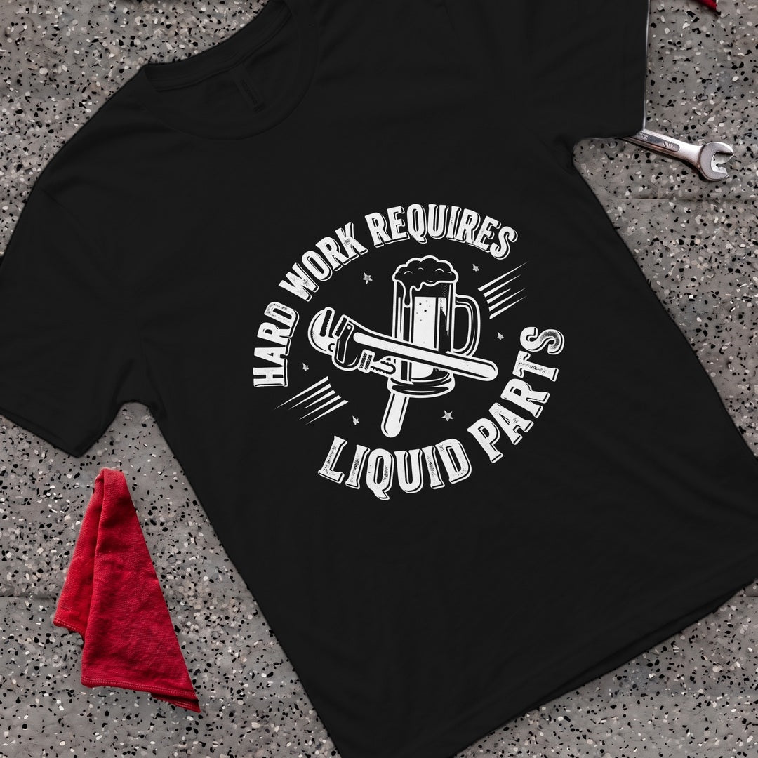 Hard Work Liquid T-Shirt - Black