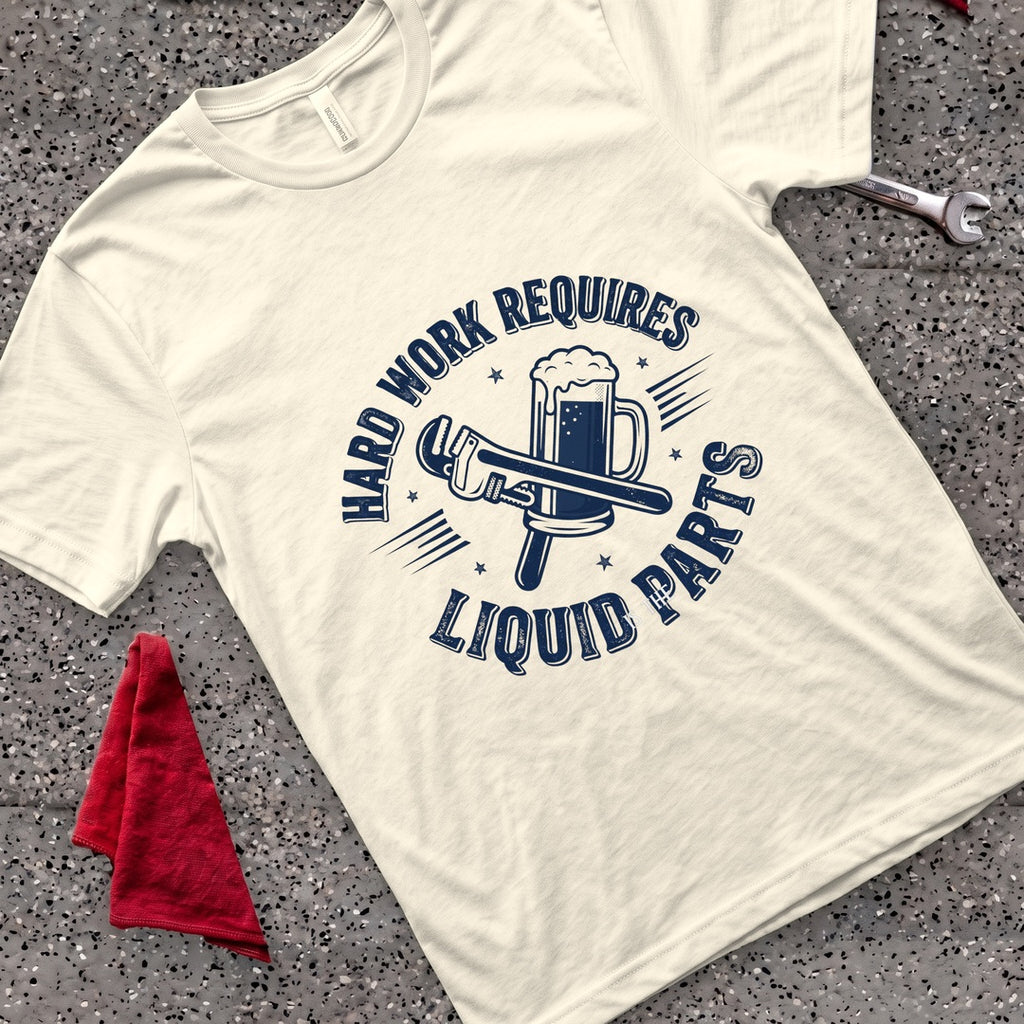 Hard Work Liquid T-Shirt - Natural