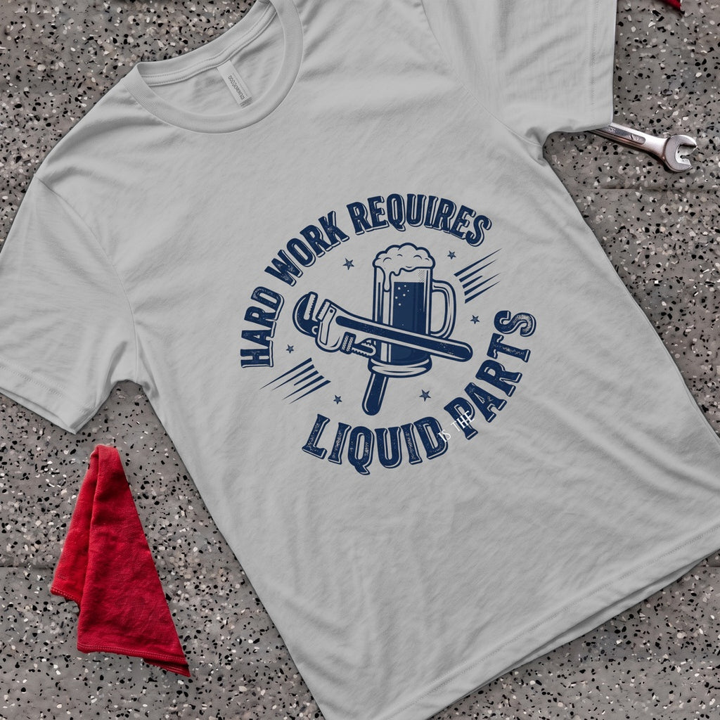 Hard Work Liquid T-Shirt - Sport Grey