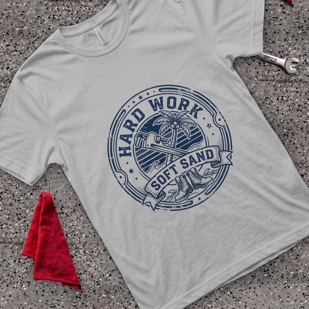 Hard Work Sand T-Shirt - Sport Grey