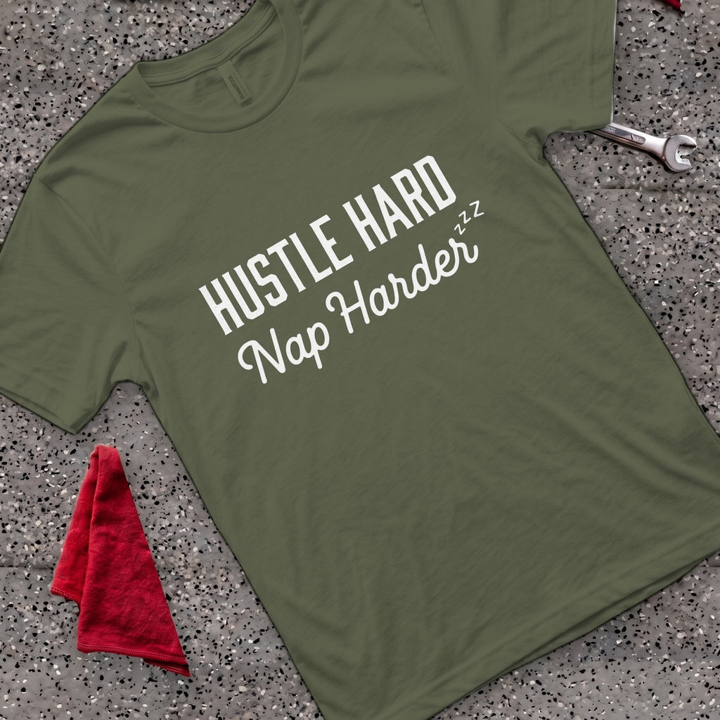 Nap Harder T-Shirt - Military Green