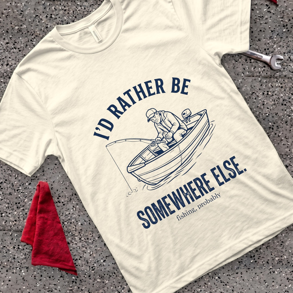 Fishing Probably T-Shirt - Natural