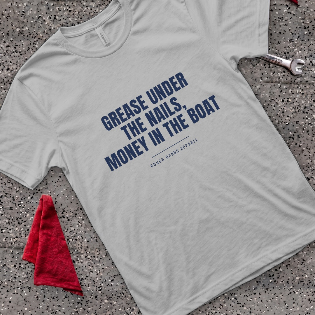 Grease Money Boat T-Shirt - Sport Grey
