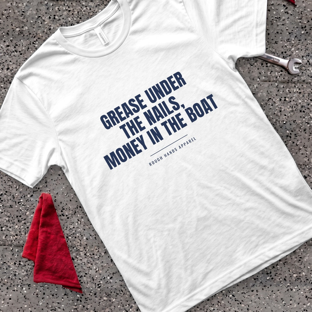 Grease Money Boat T-Shirt - White