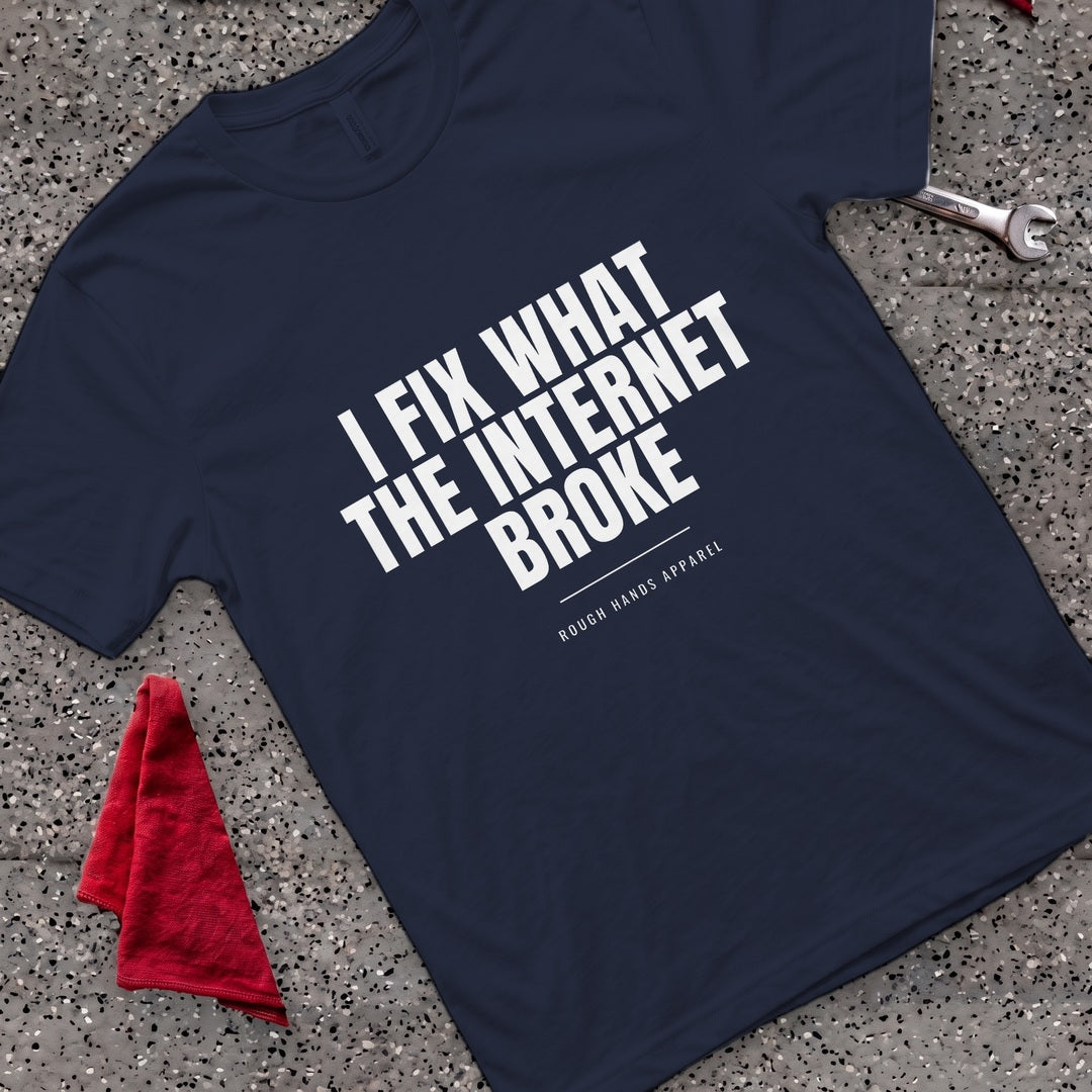 Internet Broke It T-Shirt - Navy