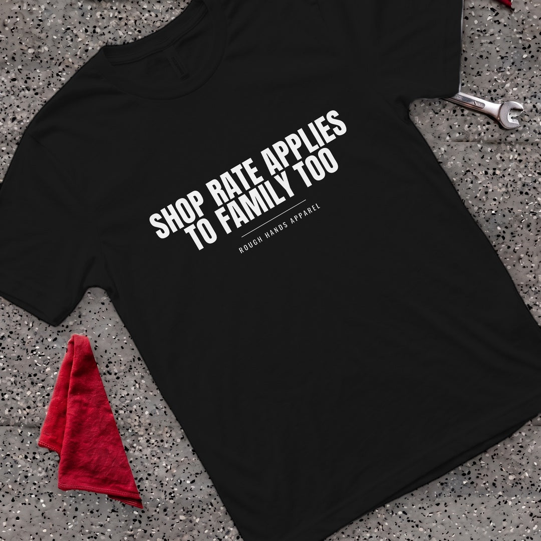 Shop Rate Applies T-Shirt - Black