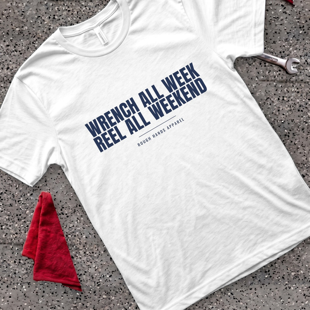 Wrench And Reel T-Shirt - White