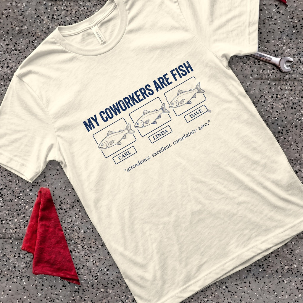 Coworkers R Fish T-Shirt - Natural