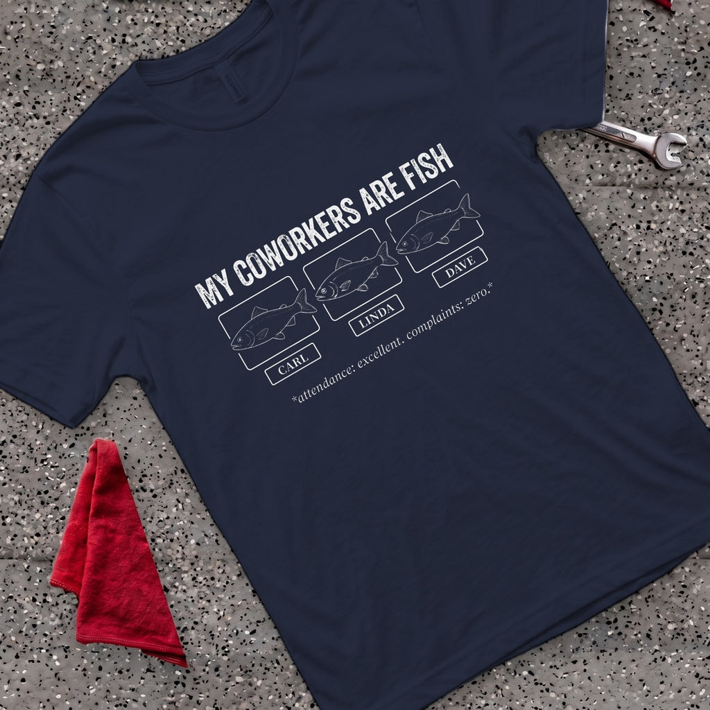 Coworkers R Fish T-Shirt - Navy
