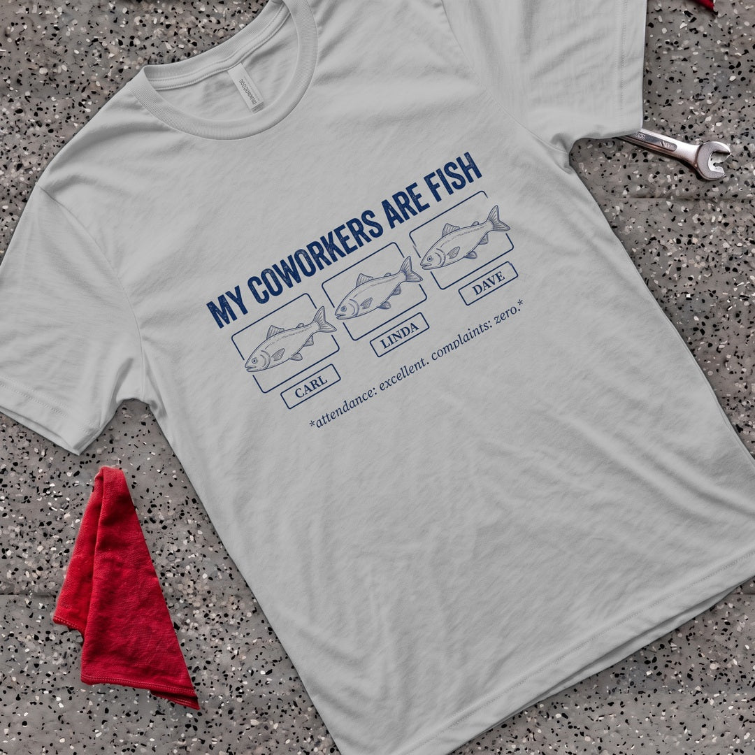 Coworkers R Fish T-Shirt - Sport Grey