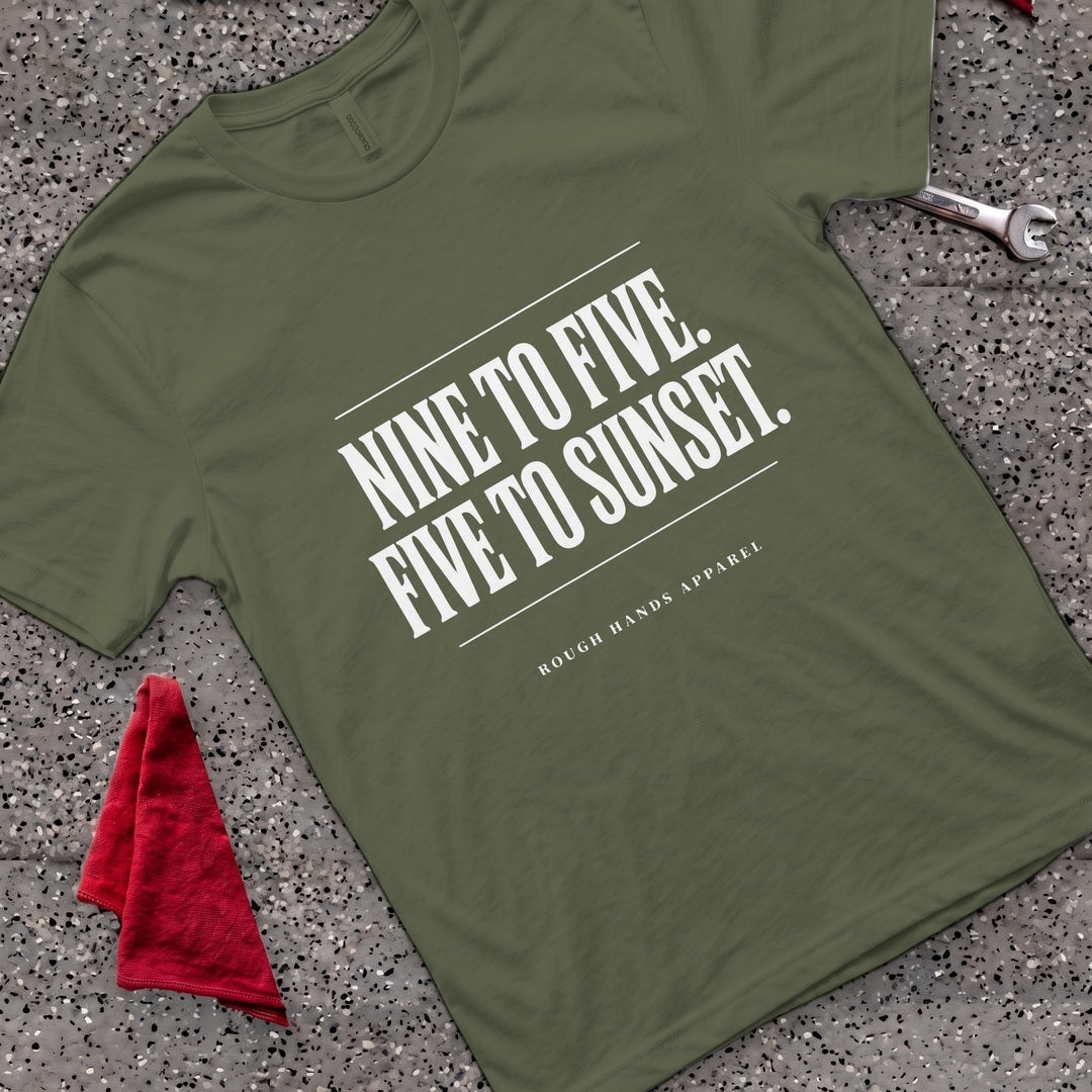 Nine to Sunset T-Shirt - Military Green