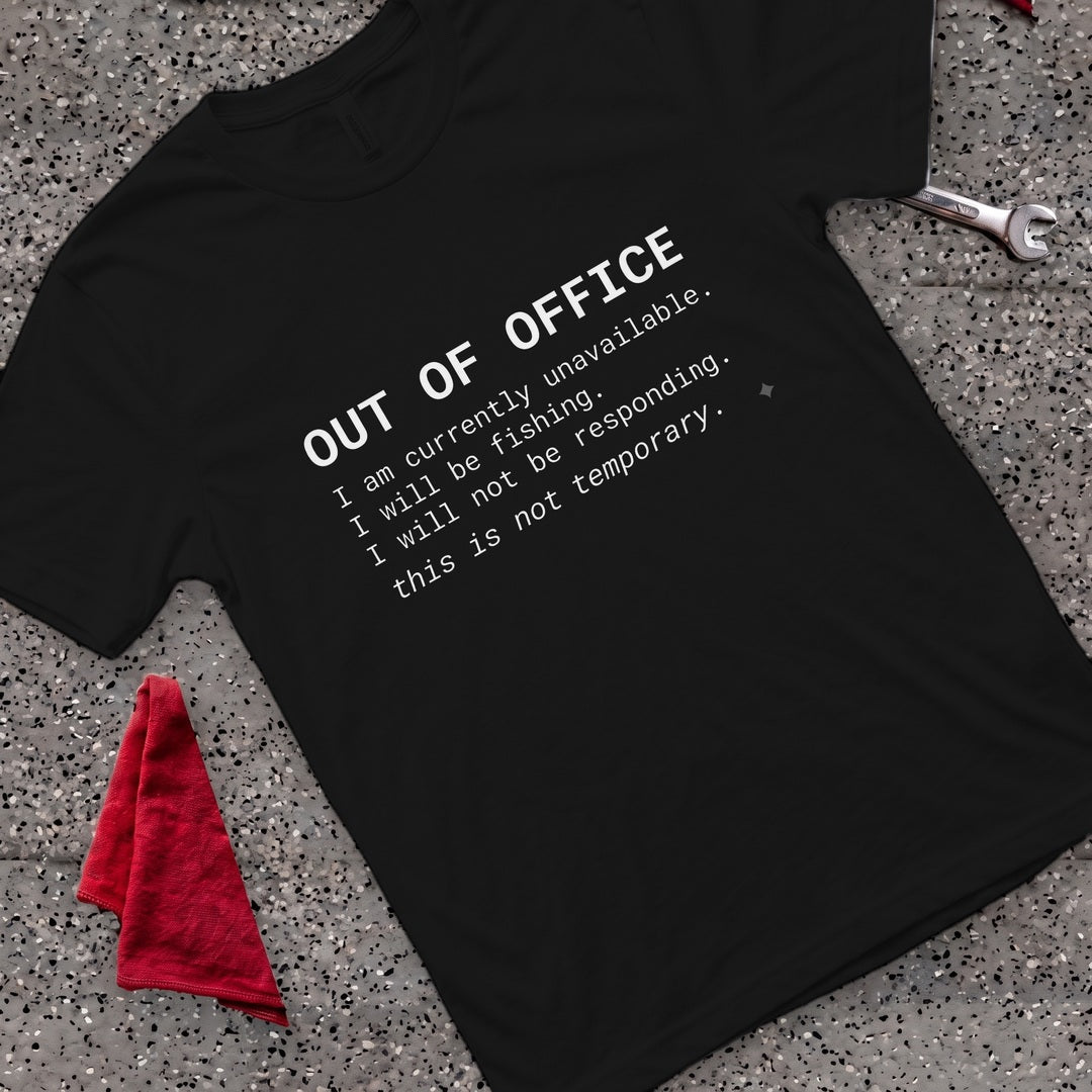 Gone Fishing T-Shirt - Black
