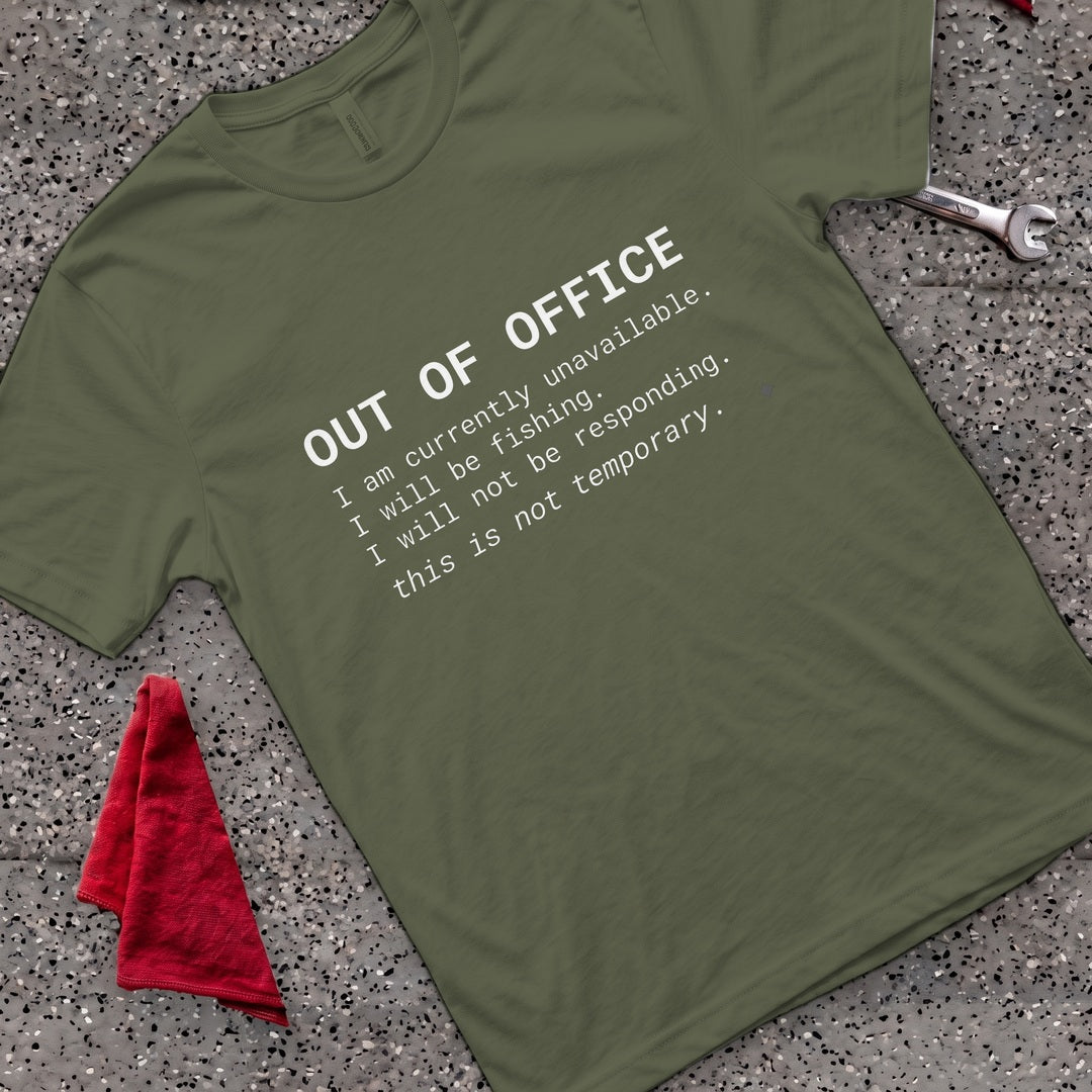 Gone Fishing T-Shirt - Military Green