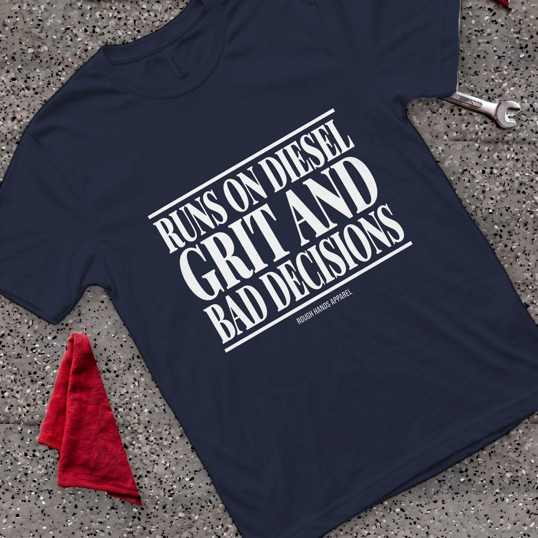 Runs on Diesel T-Shirt - Navy