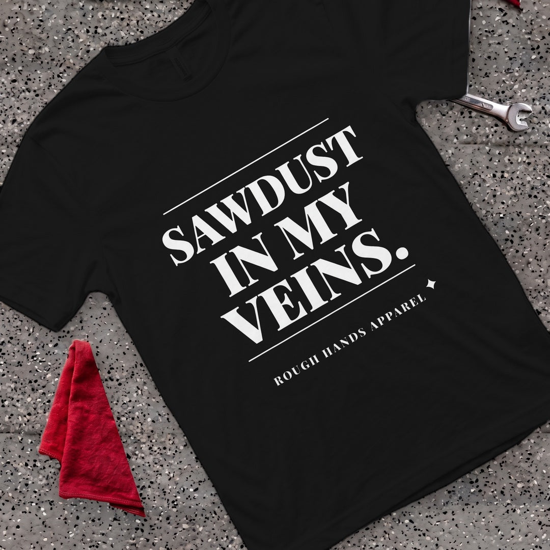 Sawdust Veins T-Shirt - Black