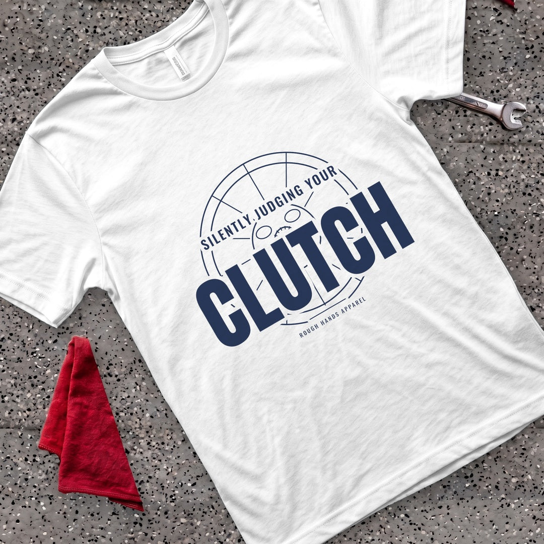 Silently Judging Clutch T-Shirt - White