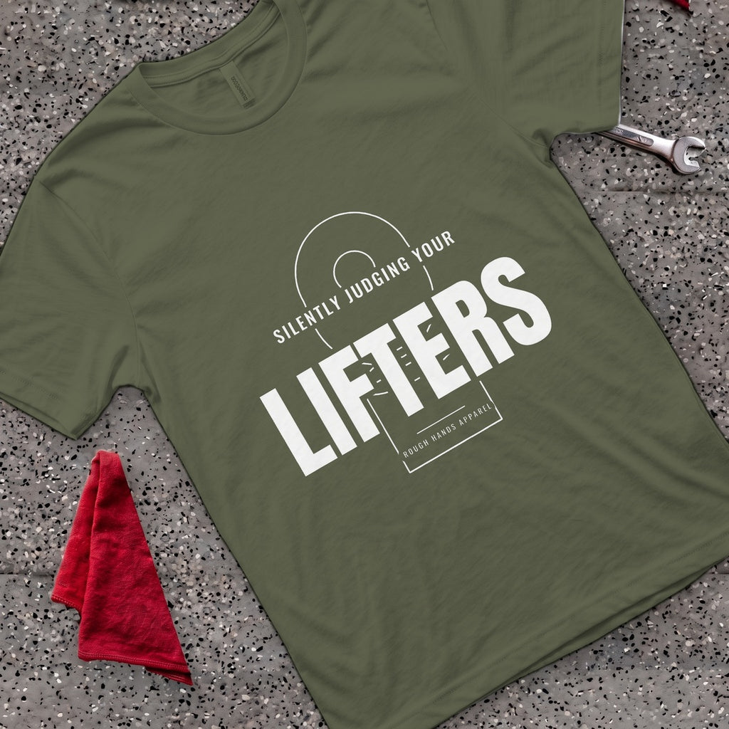 Silently Judging Lifters T-Shirt - Military Green