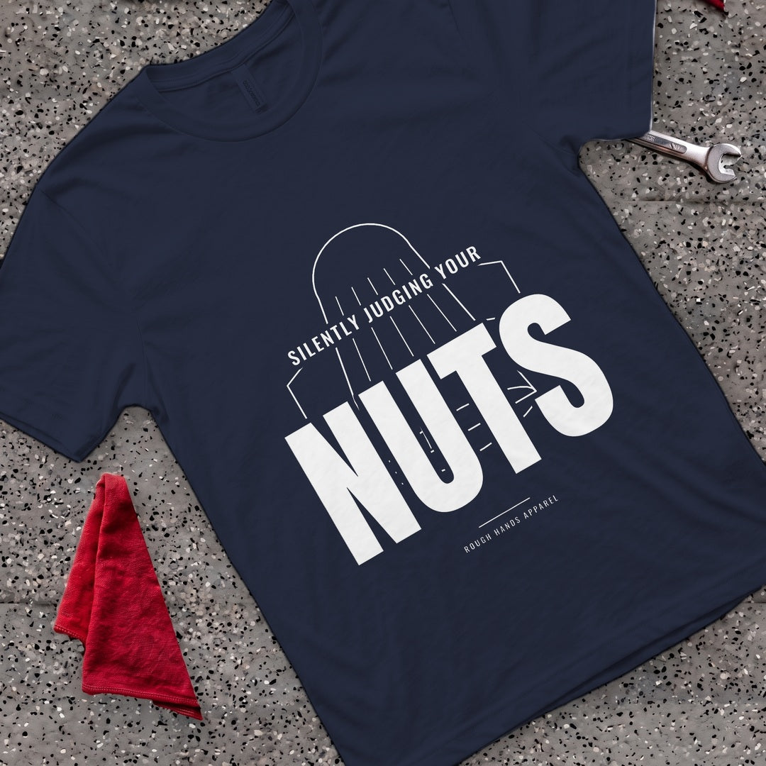 Silently Judging Nuts T-Shirt - Navy