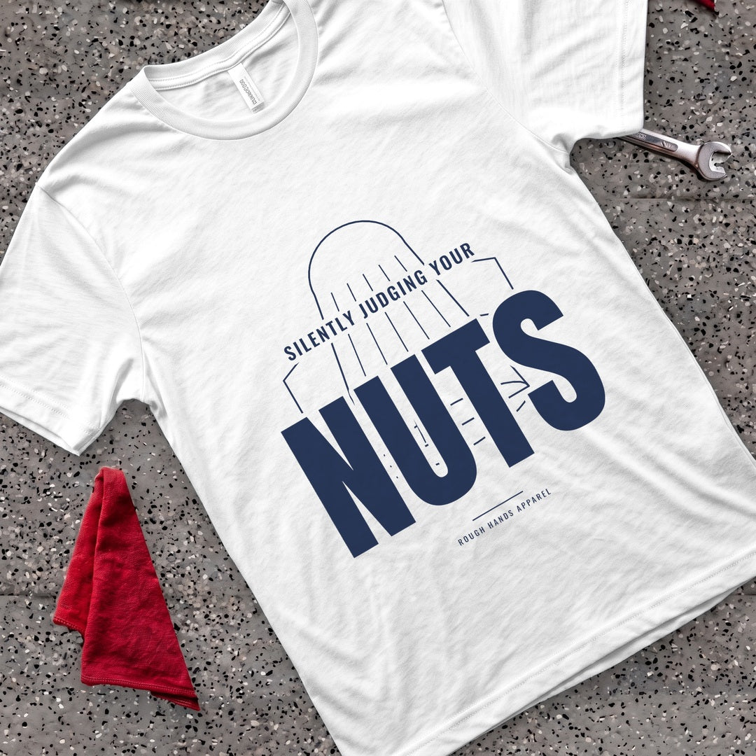 Silently Judging Nuts T-Shirt - White