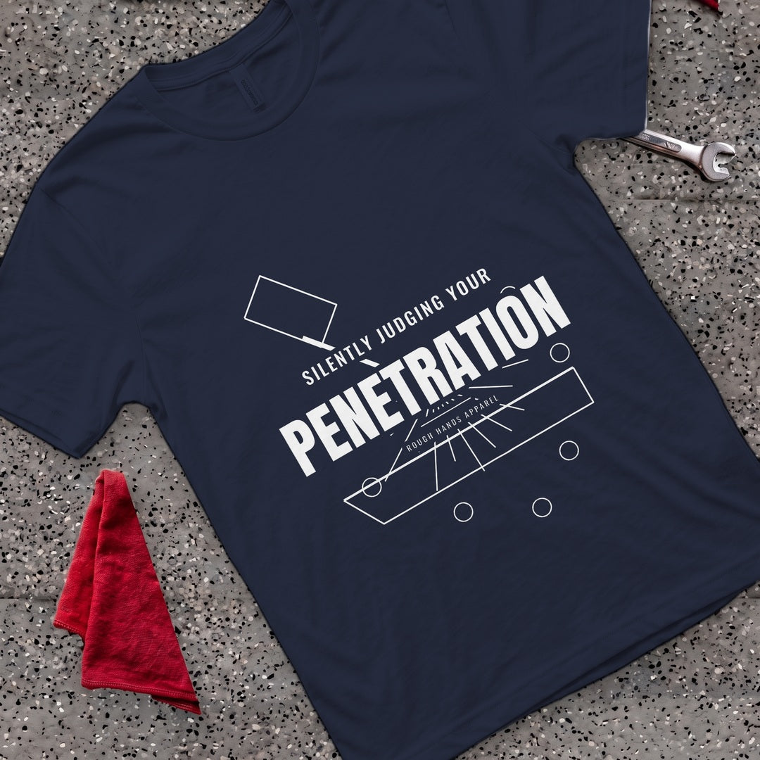 Silently Judging Penetration T-Shirt - Navy