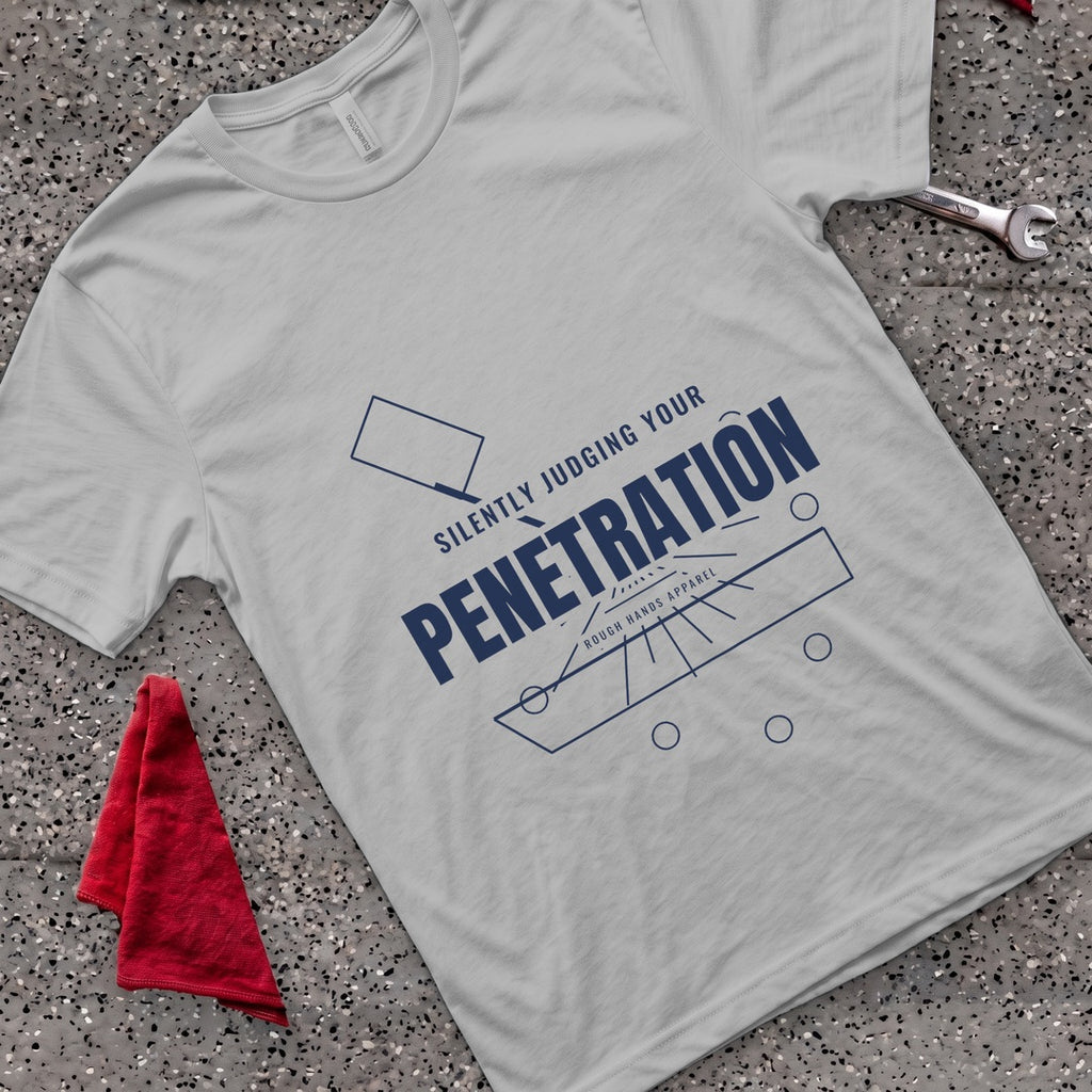 Silently Judging Penetration T-Shirt - Sport Grey