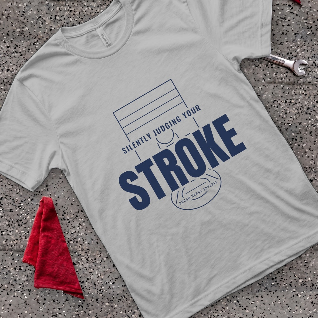 Silently Judging Stroke T-Shirt - Sport Grey