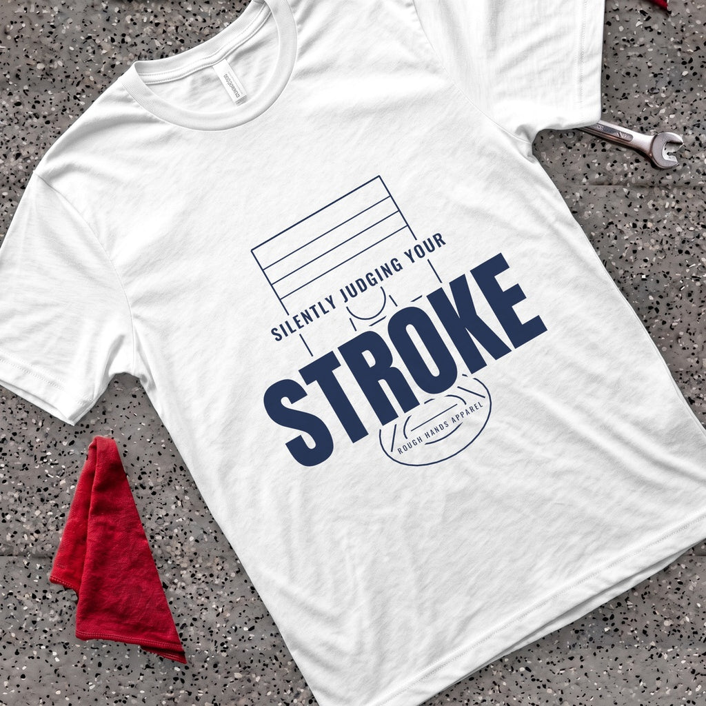 Silently Judging Stroke T-Shirt - White